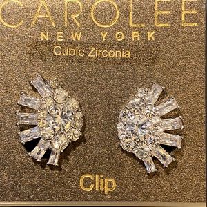 NWT Carolee Cubic Zirconia Clip Earrings